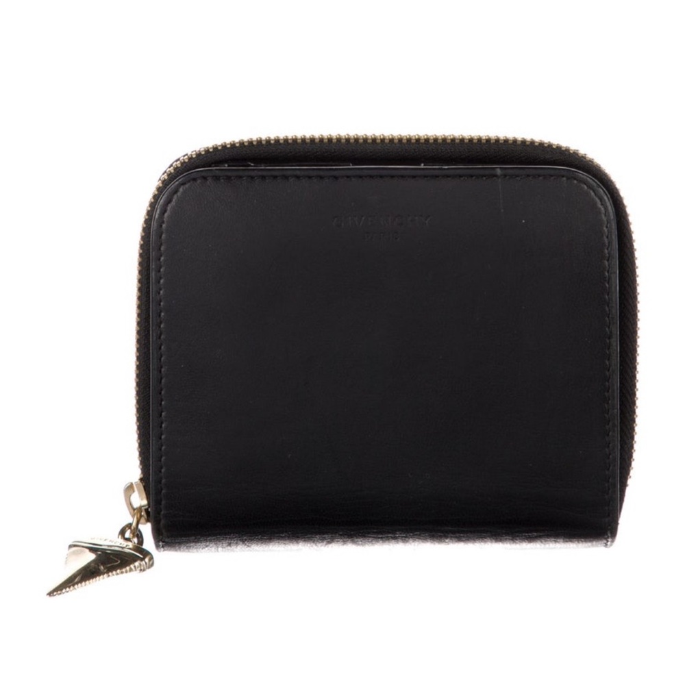 Givenchy Black Leather Zip Wallet